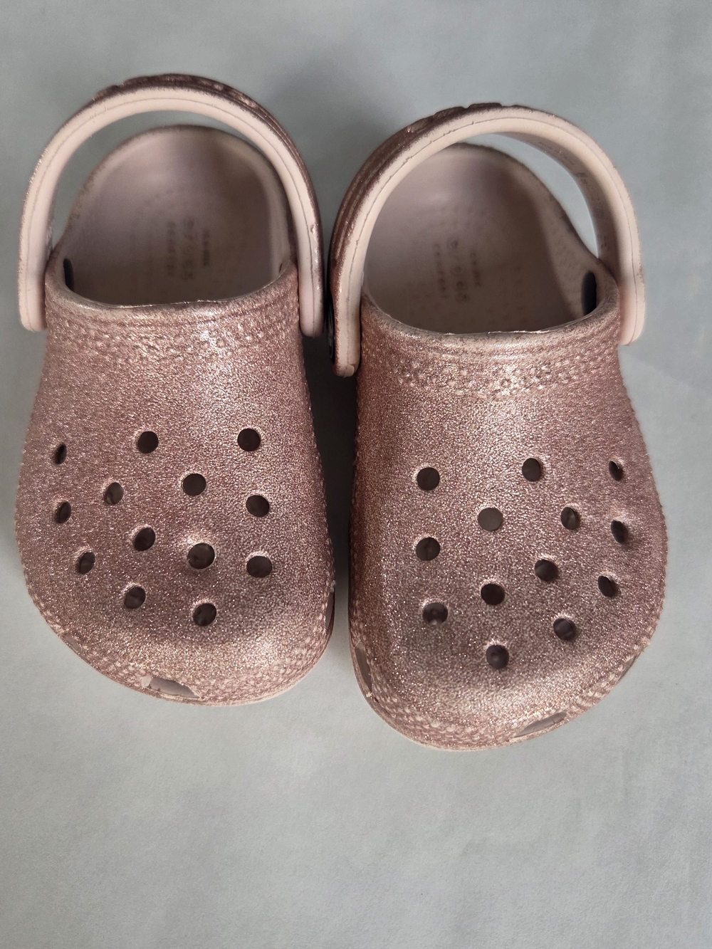 CROCS Kids Glitter Clogs - Rose Pink